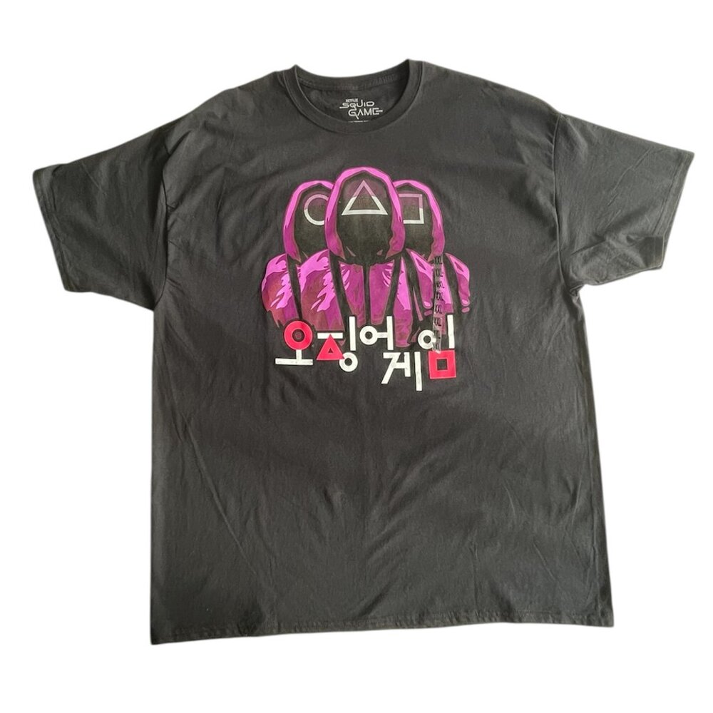 NWOT Squid Game Graphic T-Shirt Black, Size XXL